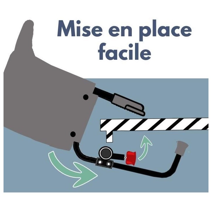 Siege de table réhausseur LOOPING - Dossier Confort - Déhoussable et Lavable Machine - Fixation Multi-points