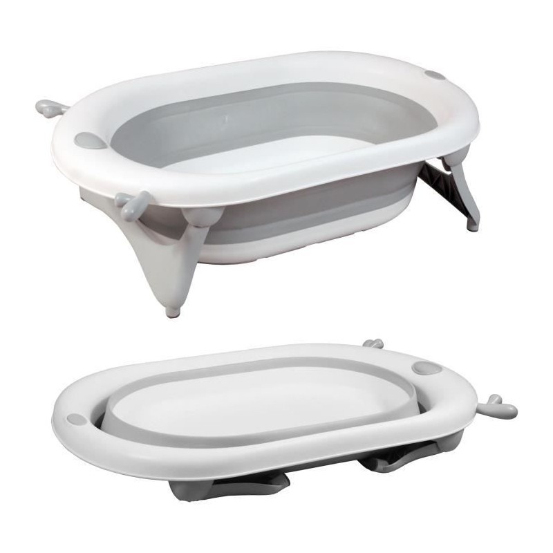 Baignoire pliante - 23x80x49 cm - Gris blanc - LOOPING Baignoire pliante - 23x80x49 cm - Gris blanc - LOOPING