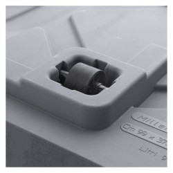 DEROMA Pot de fleurs Cube Millennium R - 49 x h49,5 cm - Ashgrey - A r