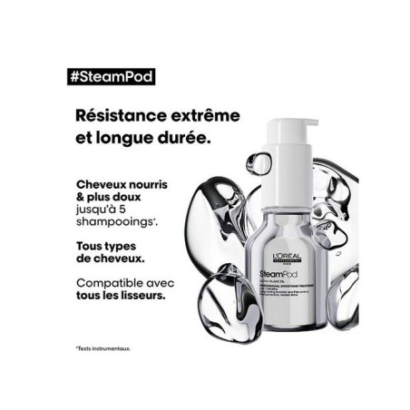 Soin Lissant Professionnel pour Steampod L'Oréal Professionnel - Soin thermo-protecteur enrichi en Alpha-silane -50ml