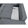 Canapé d'angle droit 4 places convertible CASSANDRA avec coffre en ti