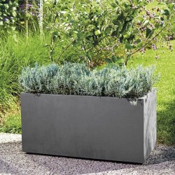 DEROMA Jardiniere Muret Millennium R - 78,5x39 x H39,1 cm - Anthracite