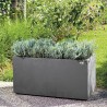 DEROMA Jardiniere Muret Millennium R - 78,5x39 x H39,1 cm - Anthracite