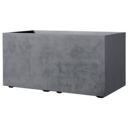 DEROMA Jardiniere Muret Millennium R - Ashgrey - 78,5x39 x h39,1 cm -