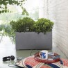 DEROMA Jardiniere Muret Millennium R - Ashgrey - 78,5x39 x h39,1 cm -