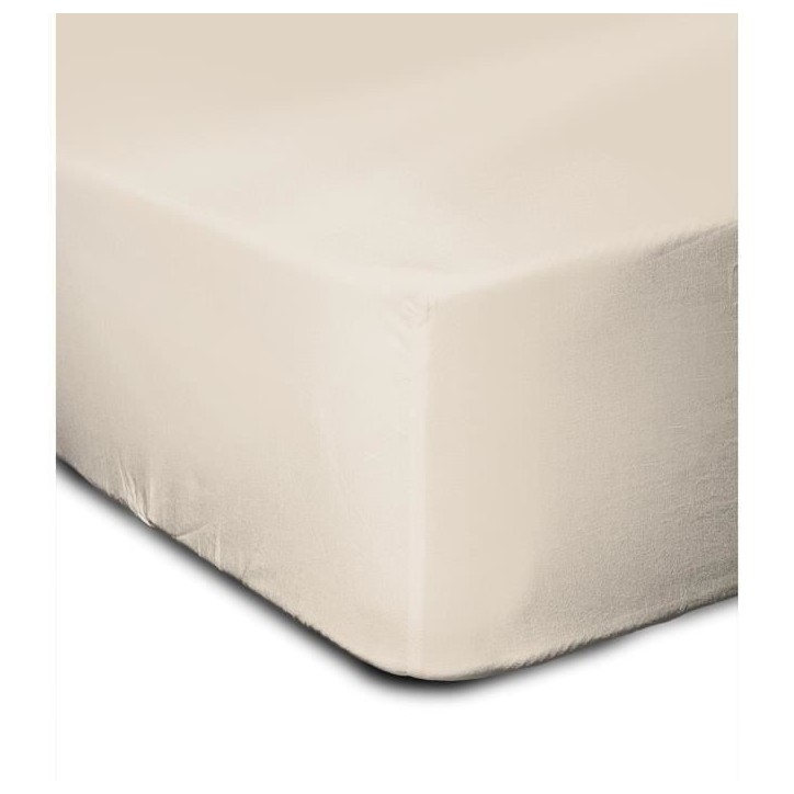 Drap housse - 100% coton - 160 x 200 + Bonnet 35 cm - LOVELY HOME