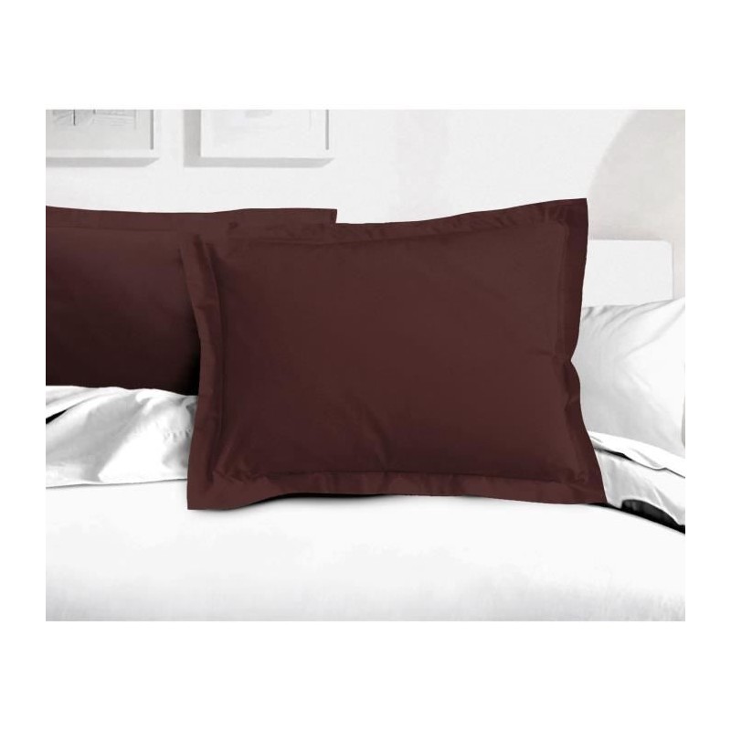 Lot de 2 taies d'oreiller - LOVELY HOME - LH71587 - 50 x 70 cm - Marro Lot de 2 taies d'oreiller - LOVELY HOME - LH71587 - 50 x 70 cm - Marro