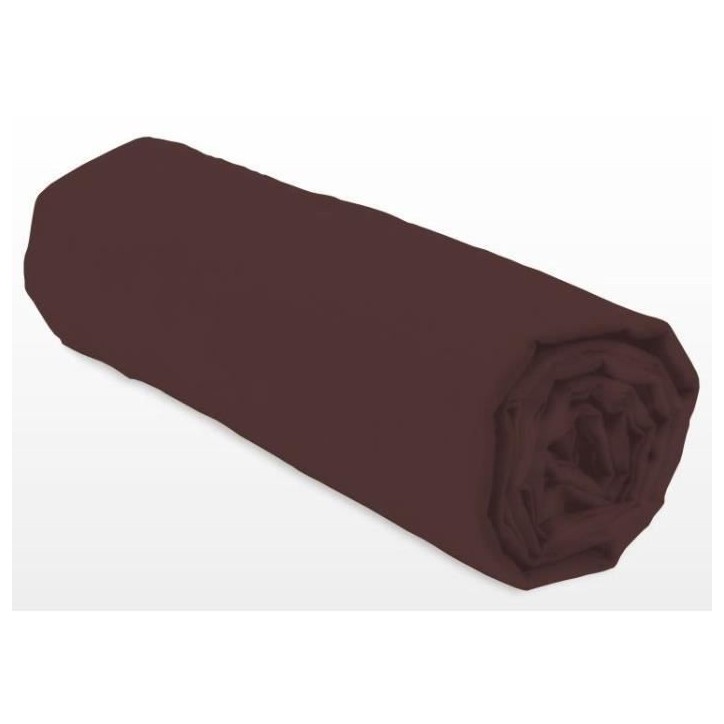 Drap-housse - LOVELY HOME - LH71591 - 180x200+35 cm - Marron