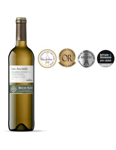 Les Accords de Roche Mazet Chardonnay & Viognier 2022 Pays d'Oc - Vin blanc de Languedoc