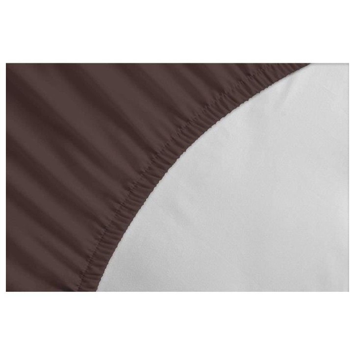 Drap-housse - LOVELY HOME - LH71595 - 160x200+30 cm - Marron