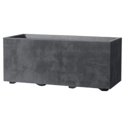 DEROMA Jardiniere Muret Millennium R - 59x25 x H25 cm - Anthracite - A