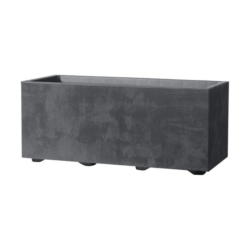 DEROMA Jardiniere Muret Millennium R - 59x25 x H25 cm - Anthracite - A DEROMA Jardiniere Muret Millennium R - 59x25 x H25 cm - Anthracite - A
