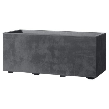 DEROMA Jardiniere Muret Millennium R - 59x25 x H25 cm - Anthracite - A