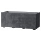 DEROMA Jardiniere Muret Millennium R - 59x25 x H25 cm - Anthracite - A réserve d'eau