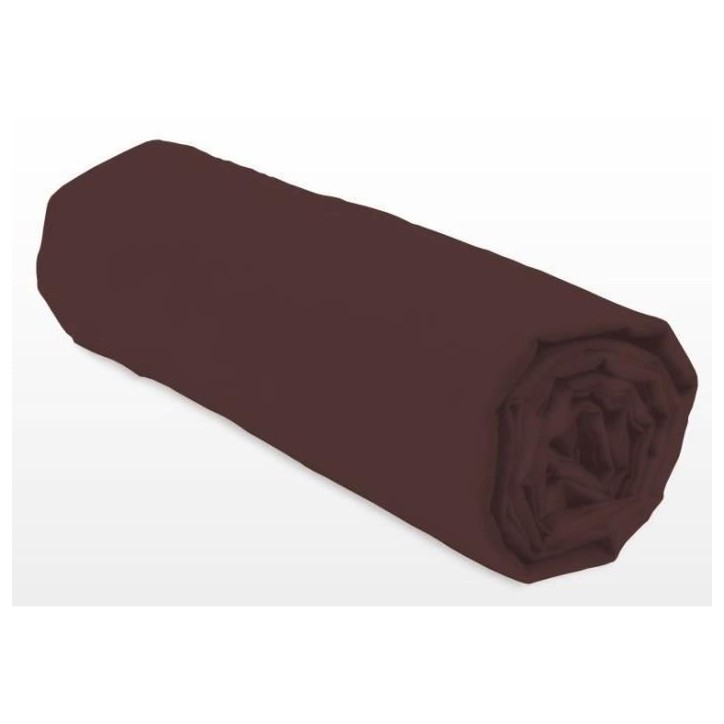 Drap-housse - LOVELY HOME - LH71600 - 140x190+25 cm - Marron