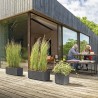 DEROMA Jardiniere Muret Millennium R - 59x25 x H25 cm - Anthracite - A