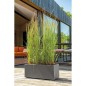 DEROMA Jardiniere Muret Millennium R - 59x25 x H25 cm - Anthracite - A réserve d'eau