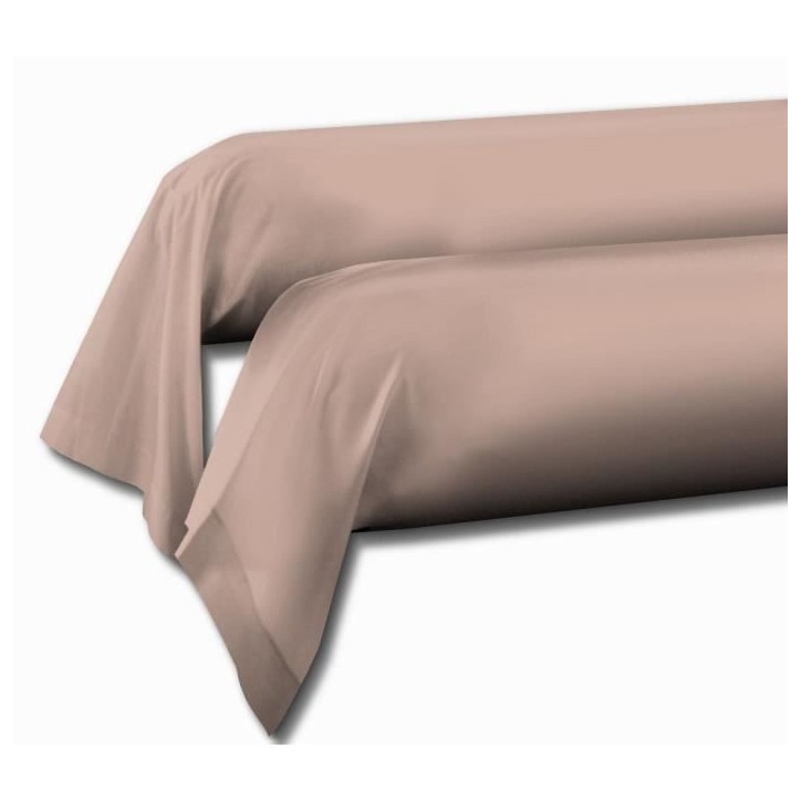 Lot de 2 taies de traversin - LOVELY HOME - LH71618 - 85 x 185 cm - Rose