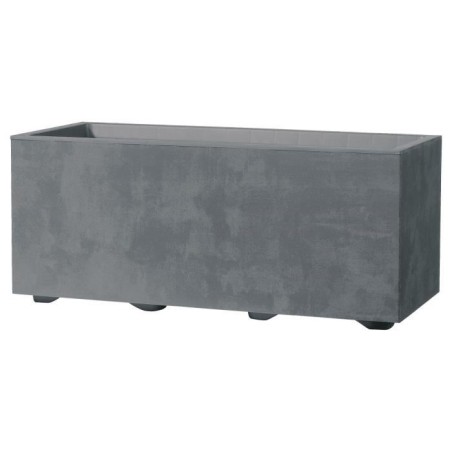 DEROMA Jardiniere Muret Millennium R - 59x25 x h25 cm - Ashgrey - A r