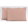 Lot de 2 taies d'oreiller - LOVELY HOME - LH71619 - 50 x 70 cm - Rose