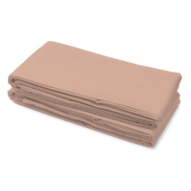 Drap plat - LOVELY HOME - 100% coton - 240 x 300 cm - Rose