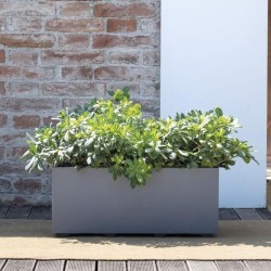 DEROMA Jardiniere Muret Millennium R - 59x25 x h25 cm - Ashgrey - A r