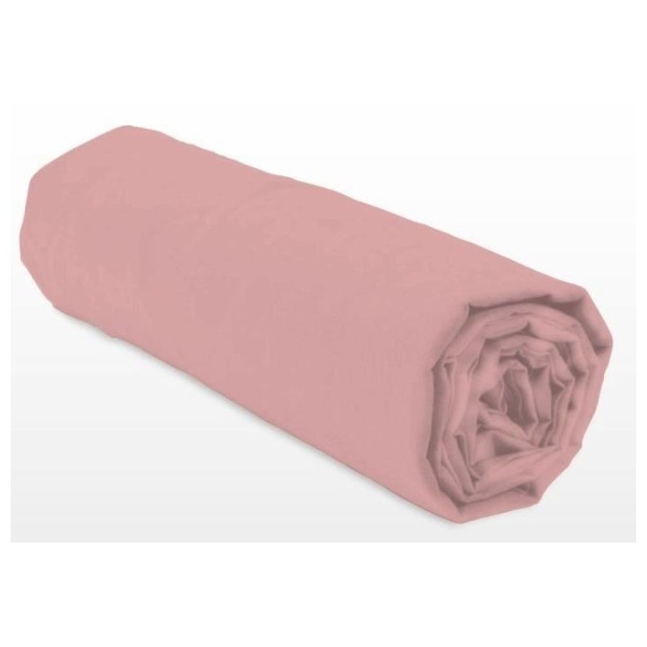 Drap-housse - LOVELY HOME - LH71630 - 180x200+25 cm - Rose