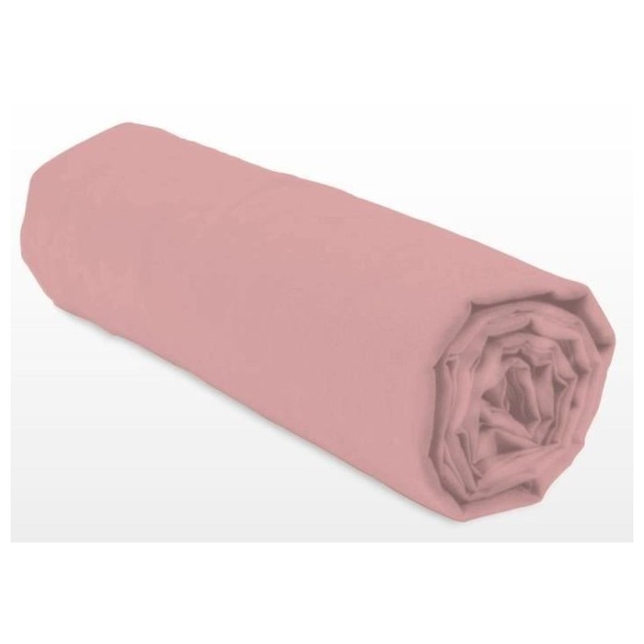 Drap-housse - LOVELY HOME - LH71633 - 90x190+25 cm - Rose