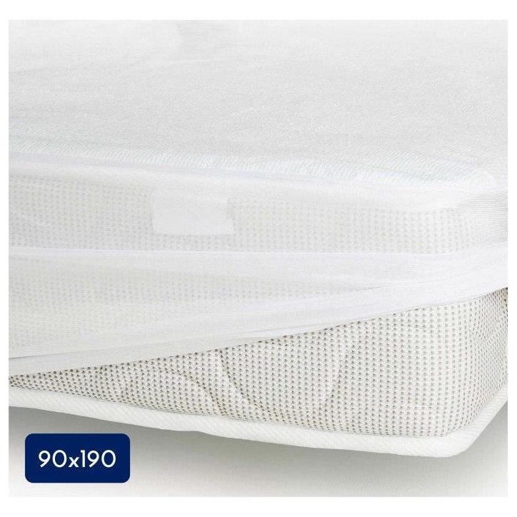 Protege-matelas - 90 x 190 cm x 25 xm - 100% Coton - 170 G/M2 - LOVELY HOME