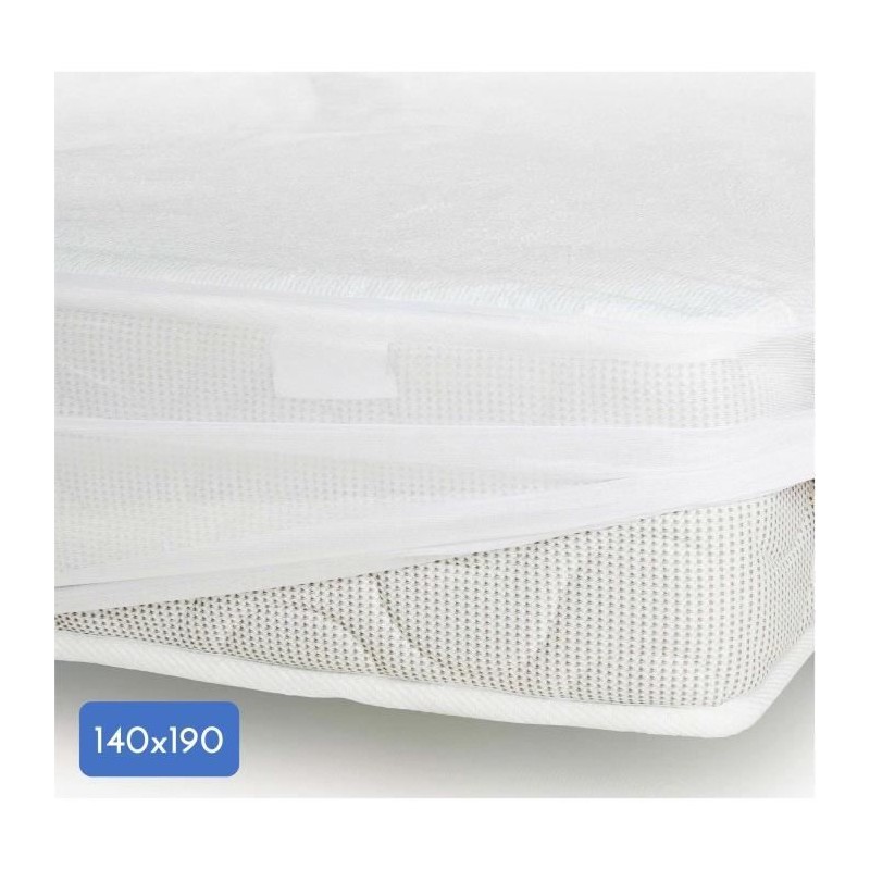 Protege-matelas - 140 x 190 cm x 25 cm - 100% Coton - 170 G/M2 - LOVEL Protege-matelas - 140 x 190 cm x 25 cm - 100% Coton - 170 G/M2 - LOVEL