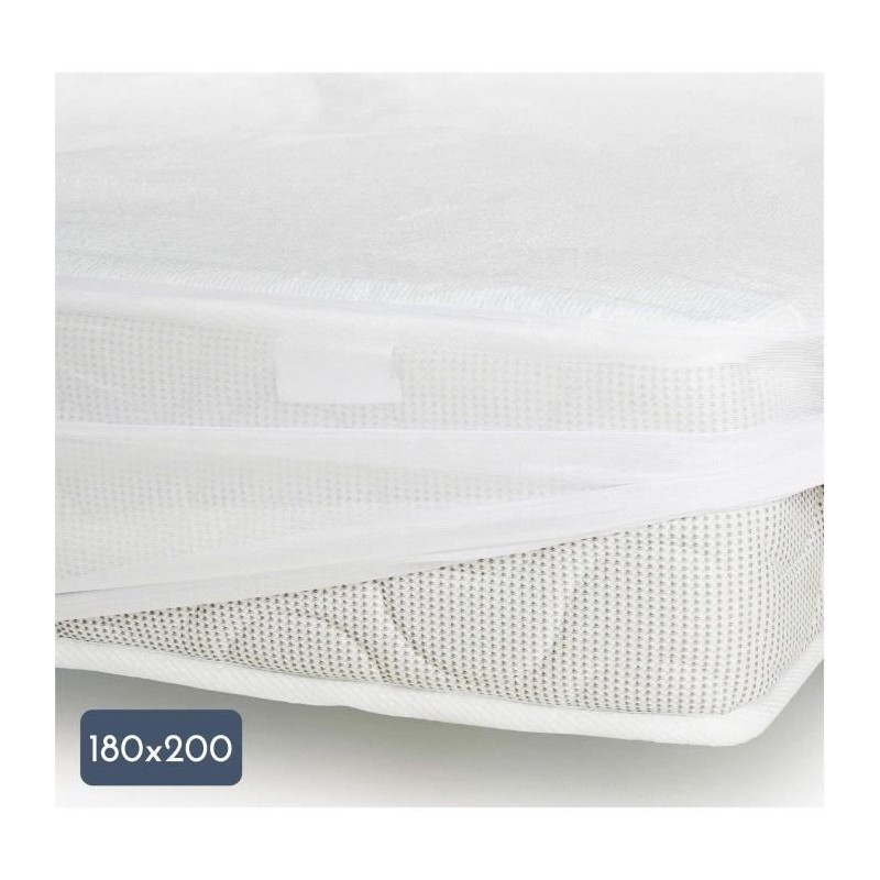 Protege-matelas - 180 x 200 cm x 25 cm - 100% Coton - 170 G/M2 - LOVEL Protege-matelas - 180 x 200 cm x 25 cm - 100% Coton - 170 G/M2 - LOVEL