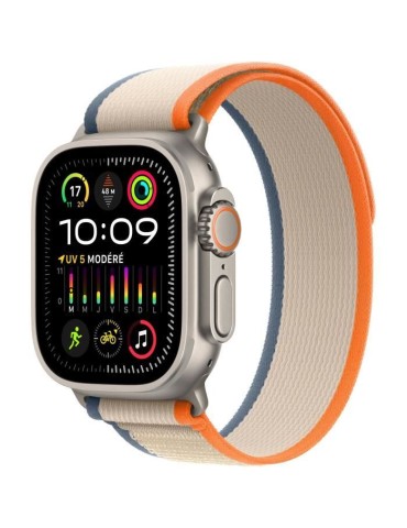 Apple Watch Ultra 2 GPS + Cellular- 49mm - Boîtier Titanium - Bracelet Orange/Beige Trail Loop - M/L
