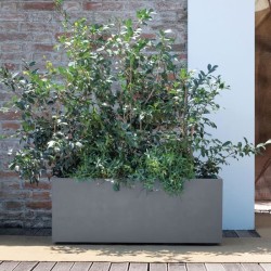 DEROMA Jardiniere Muret Millennium R - Ashgrey - 99 x h39 cm - A rése