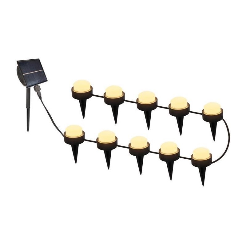 10 mini-spots lumineux solaires a piquer - LUMISKY - SOLIRAY - 12 m - 10 mini-spots lumineux solaires a piquer - LUMISKY - SOLIRAY - 12 m -