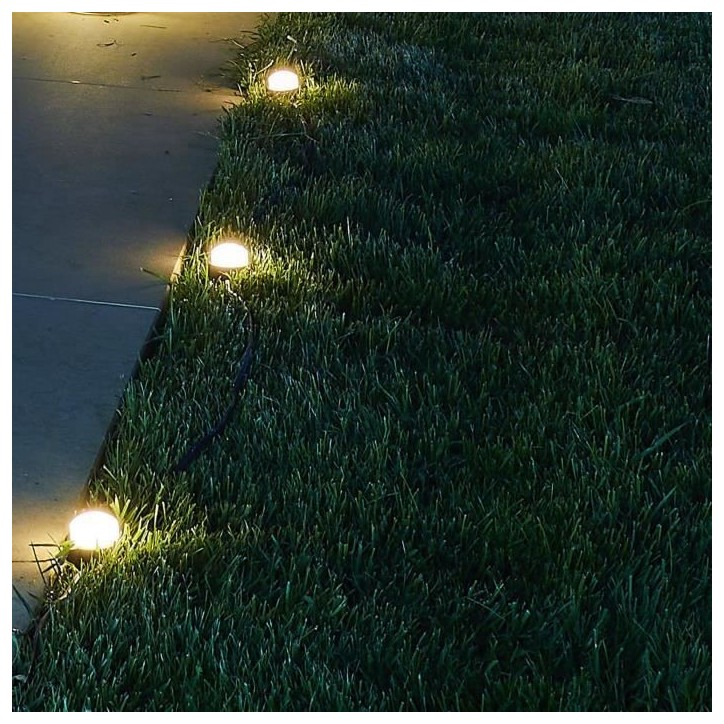 10 mini-spots lumineux solaires a piquer - LUMISKY - SOLIRAY - 12 m - LED blanc chaud - Balisage allée