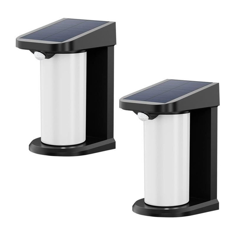 Lot de 2 projecteurs solaires - LUMISKY - LUSTY - H18 cm - Applique mu Lot de 2 projecteurs solaires - LUMISKY - LUSTY - H18 cm - Applique mu