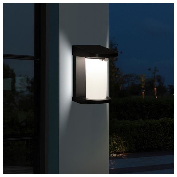 Lot de 2 projecteurs solaires - LUMISKY - LUSTY - H18 cm - Applique mural avec détecteur de mouvement - LED blanc Lot de 2 projecteurs solaires - LUMISKY - LUSTY - H18 cm - Applique mural avec détecteur de mouvement - LED blanc