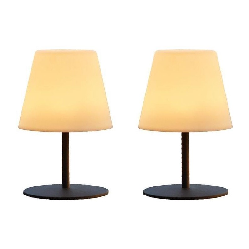 Pack de 2 Lampes de table sans fil - LUMISKY - TWINS - H16 cm - Pied e Pack de 2 Lampes de table sans fil - LUMISKY - TWINS - H16 cm - Pied e