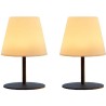Pack de 2 Lampes de table sans fil - LUMISKY - TWINS - H16 cm - Pied e