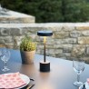 Lampe de table sans fil - LUMISKY - ROBY - Touch en aluminium - Gris f