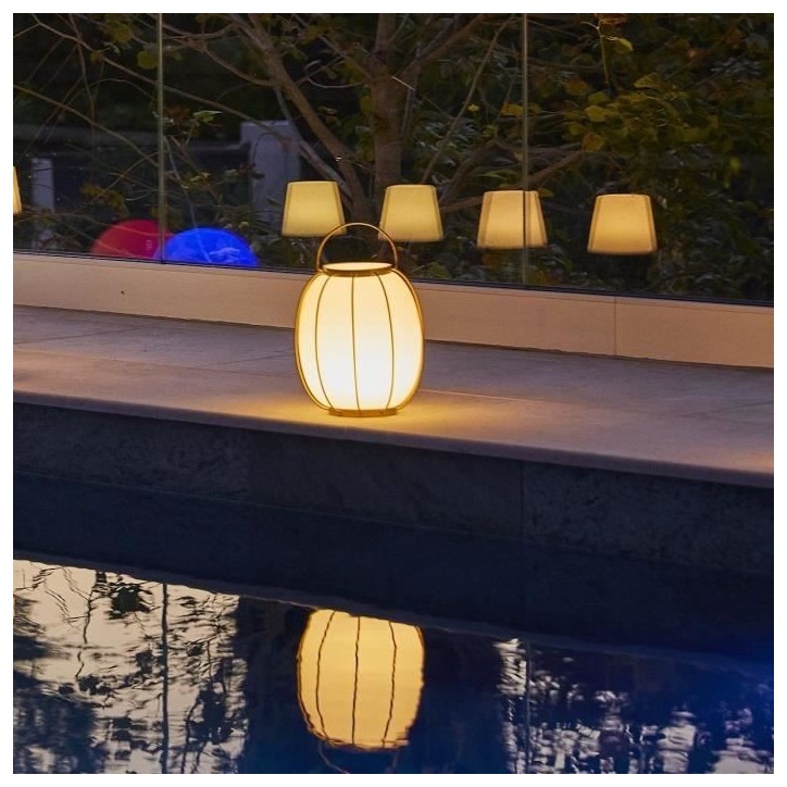Lampe de table sans fil - LUMISKY - TULUM - H27 cm - Poignée en métal - Doré - LED blanc chaud et blanc froid Lampe de table sans fil - LUMISKY - TULUM - H27 cm - Poignée en métal - Doré - LED blanc chaud et blanc froid