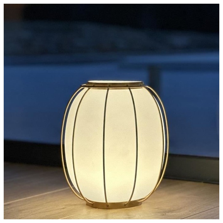 Lampe de table sans fil - LUMISKY - TULUM - H27 cm - Poignée en métal - Doré - LED blanc chaud et blanc froid Lampe de table sans fil - LUMISKY - TULUM - H27 cm - Poignée en métal - Doré - LED blanc chaud et blanc froid