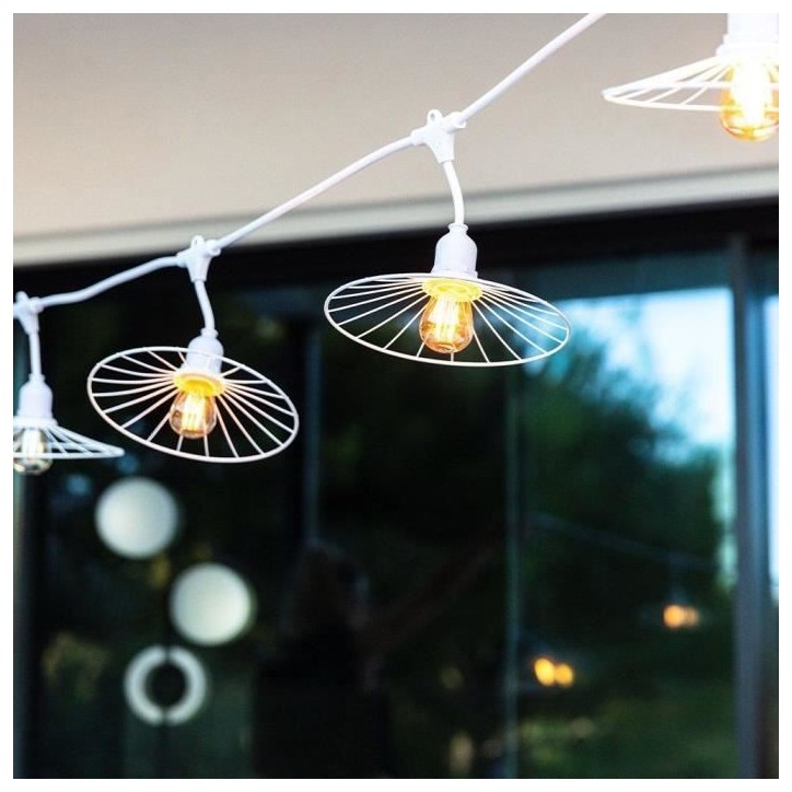 Guirlande lumineuse extérieur - LUMISKY - CHIC WHITE LIGHT - 6 m - 10 ampoules a filament - E27 - LED blanc chaud Guirlande lumineuse extérieur - LUMISKY - CHIC WHITE LIGHT - 6 m - 10 ampoules a filament - E27 - LED blanc chaud