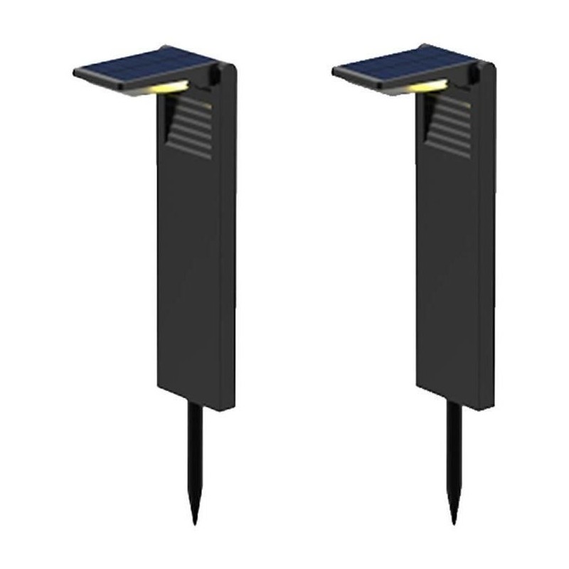 Lot de 2 balises solaires a planter - LUMISKY - OSTRY - H41 cm - LED b Lot de 2 balises solaires a planter - LUMISKY - OSTRY - H41 cm - LED b