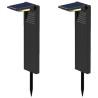 Lot de 2 balises solaires a planter - LUMISKY - OSTRY - H41 cm - LED b
