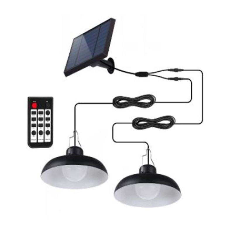 Double suspensions solaires - LUMISKY - WAREN - Ø18 cm - Abat-jour m Double suspensions solaires - LUMISKY - WAREN - Ø18 cm - Abat-jour m