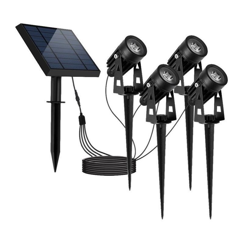 Quatre spots solaires 4 en 1 a piquer ou a fixer - LUMISKY - ROUNDY - Quatre spots solaires 4 en 1 a piquer ou a fixer - LUMISKY - ROUNDY -