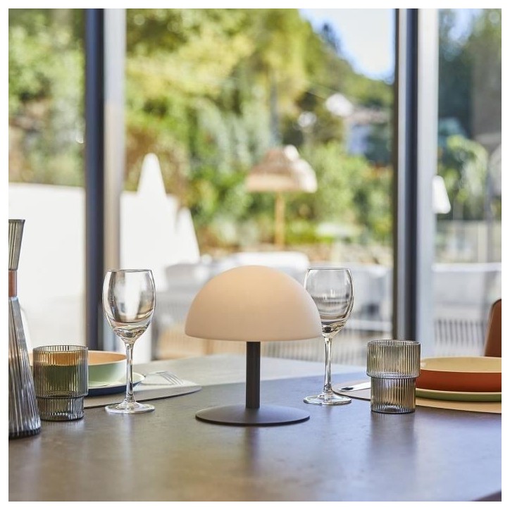Lampe de table sans fil - LUMISKY - NEPTUNE ROCK - H20 cm- Pied en acier - Gris - LED blanc chaud et blanc Lampe de table sans fil - LUMISKY - NEPTUNE ROCK - H20 cm- Pied en acier - Gris - LED blanc chaud et blanc