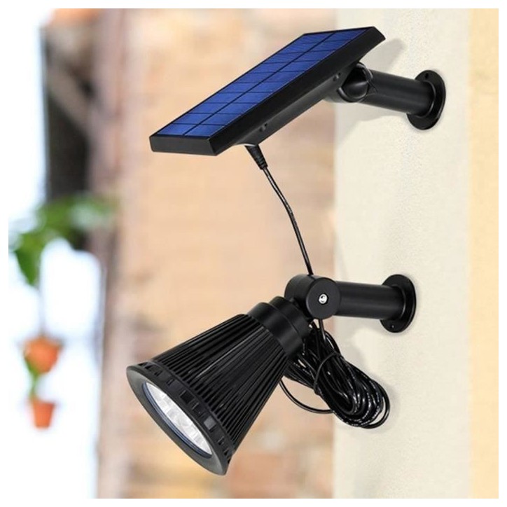Spot solaire projecteur 2 en 1 a piquer ou a fixer - LUMISKY - SPIKY AWAY W34 - H42 cm - LED blanc Spot solaire projecteur 2 en 1 a piquer ou a fixer - LUMISKY - SPIKY AWAY W34 - H42 cm - LED blanc