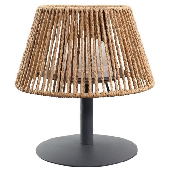 Lampe de table sans fil - LUMISKY - STANDY MINI RAFFY - H22 cm - Raphia naturel - LED blanc chaud et blanc Lampe de table sans fil - LUMISKY - STANDY MINI RAFFY - H22 cm - Raphia naturel - LED blanc chaud et blanc